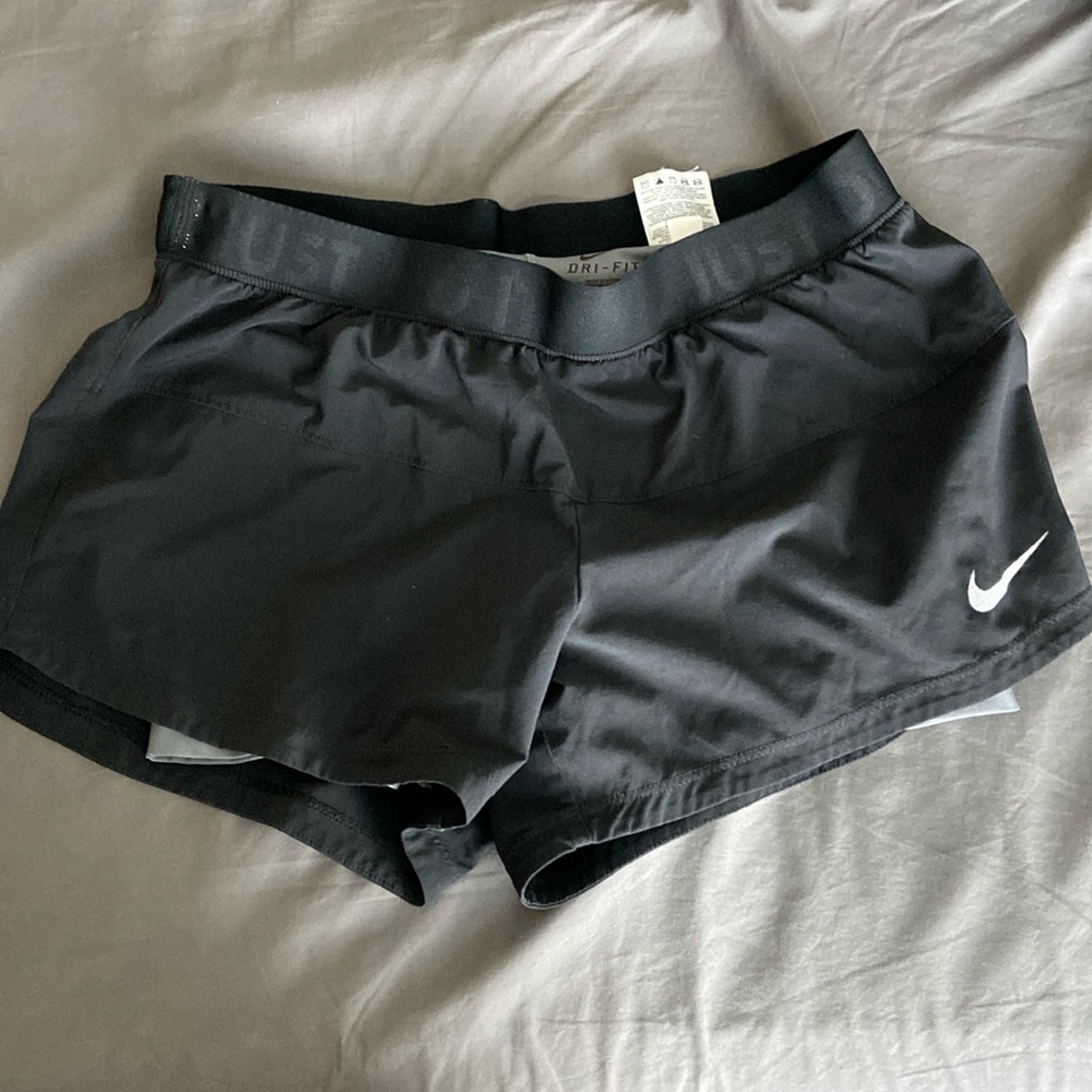 Nike 2 in 1 Black Grey Short